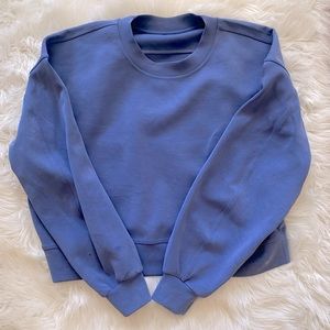 Blue Lululemon Softstreme Perfectly Cropped Crew